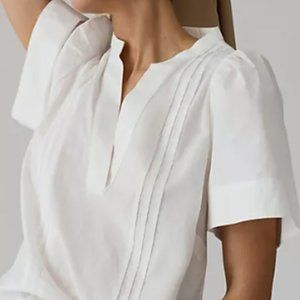 NWT Anthropologie Maeve Poplin Pintuck Blouse